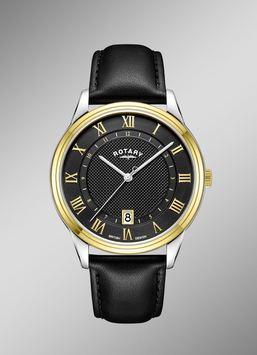 Rotary - Rotary Quartz-Herrenuhr mit Lederband, in Farbe  Ansicht 1