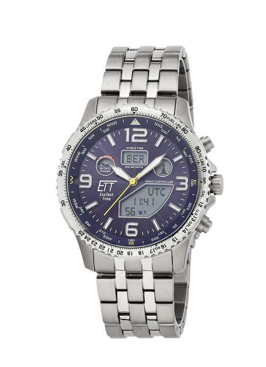 Funkuhren/Solaruhren - ETT Professional Funk-Solar-Herrenuhr, in Farbe  Ansicht 2