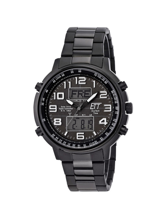 Funkuhren/Solaruhren - Funk-Solar-Herrenuhr, in Farbe , in Ausführung Mit Edelstahlband Ansicht 2