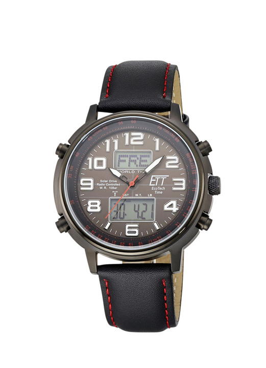 Funkuhren/Solaruhren - Funk-Solar-Herrenuhr, in Farbe , in Ausführung Mit Edelstahlband Ansicht 4