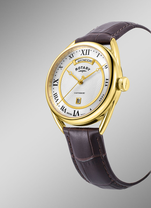 Rotary - Rotary Quartz-Herrenuhr mit Lederband, in Farbe  Ansicht 2
