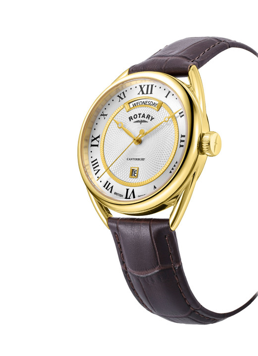 Rotary - Rotary Quartz-Herrenuhr mit Lederband, in Farbe  Ansicht 5