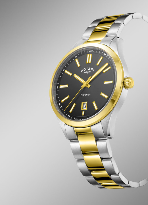 Rotary - Rotary Quartz-Herrenuhr mit Edelstahlbandgehäuse Ansicht 2 Rotary - Rotary Quartz-Herrenuhr mit Edelstahlbandgehäuse, in Farbe  Ansicht 2