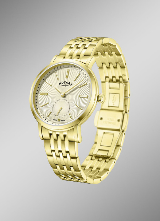 Quartzuhren - Rotary Quartz-Herrenuhr mit Edelstahlbandgehäuse Ansicht 2 Quartzuhren - Rotary Quartz-Herrenuhr mit Edelstahlbandgehäuse, in Farbe  Ansicht 2