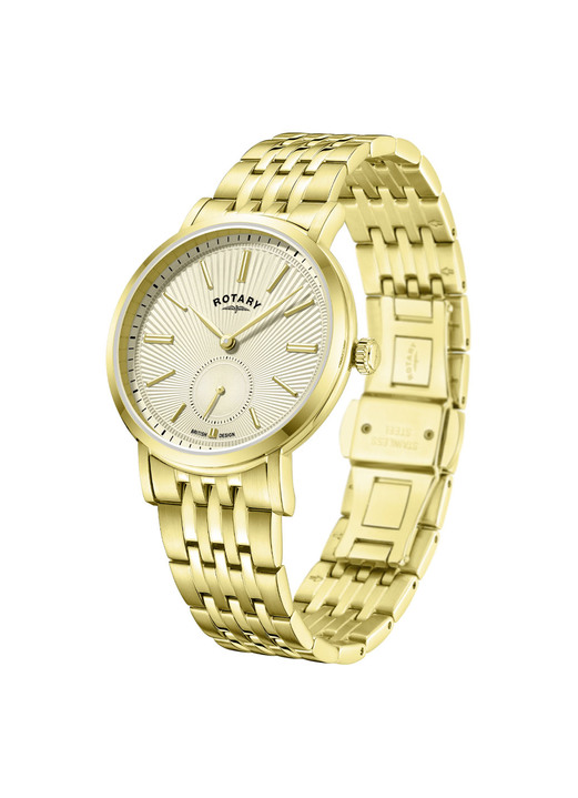 Quartzuhren - Rotary Quartz-Herrenuhr mit Edelstahlbandgehäuse Ansicht 5 Quartzuhren - Rotary Quartz-Herrenuhr mit Edelstahlbandgehäuse, in Farbe  Ansicht 5