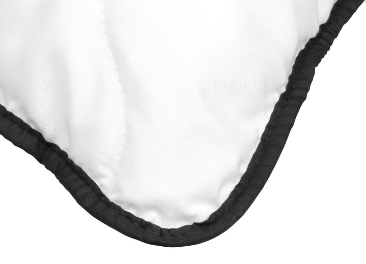 Bettwaren - Kissenprogramm aus dem Hause biberna mit schwarzer Biese Ansicht 3 Bettwaren - Kissenprogramm aus dem Hause biberna mit schwarzer Biese, in Größe 120 (Kissen, 80/80 cm) bis 121 (Kissen, 40/80 cm), in Farbe WEISS Ansicht 3