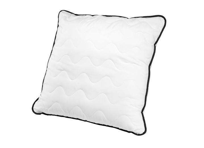 Bettwaren - Kissenprogramm aus dem Hause biberna mit schwarzer Biese Ansicht 5 Bettwaren - Kissenprogramm aus dem Hause biberna mit schwarzer Biese, in Größe 120 (Kissen, 80/80 cm) bis 121 (Kissen, 40/80 cm), in Farbe WEISS Ansicht 5