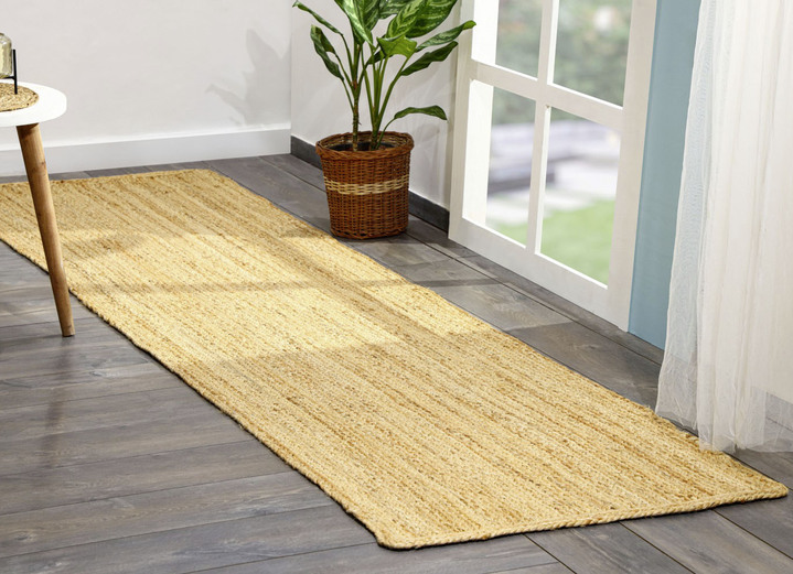 Modern - Teppiche und Brücken aus Jute, in Größe 160 (Galerie 80x150 cm) bis 170 (Galerie 80x400 cm), in Farbe NATUR Ansicht 2