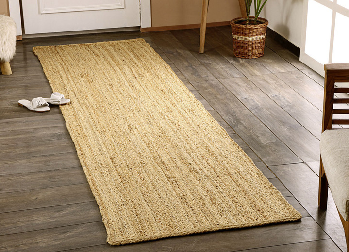 Modern - Teppiche und Brücken aus Jute, in Größe 160 (Galerie 80x150 cm) bis 170 (Galerie 80x400 cm), in Farbe NATUR Ansicht 1