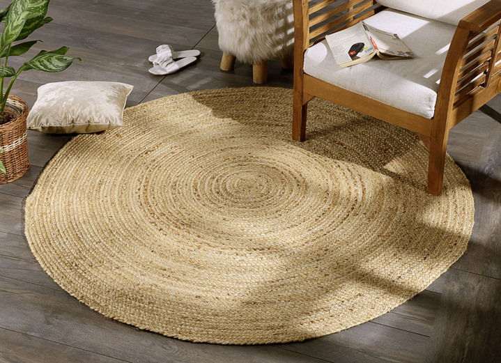 Modern - Pflegeleichte Brücken und Teppiche aus 100% Jute, in Größe 101 (Brücke 40x60 cm) bis 308 (Teppich rund ø 200 cm), in Farbe NATUR Ansicht 5