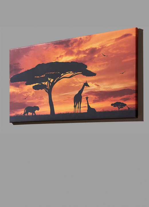 Tiere - Hochwertiges Leinwandbild, in Farbe ORANGE-GELB-SCHWARZ