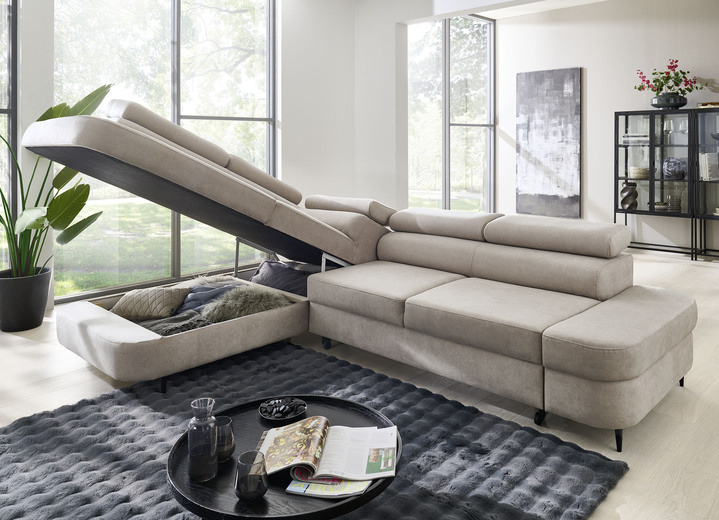Polsterecken - Komfortable Polsterecke mit Funktion und Bettkasten, in Farbe BEIGE Ansicht 15