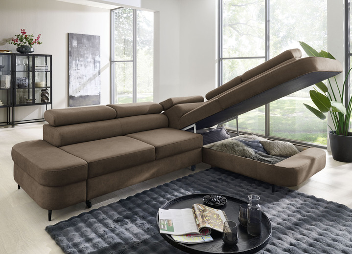 Polsterecken - Komfortable Polsterecke mit Funktion und Bettkasten, in Farbe BEIGE Ansicht 9