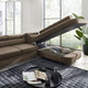 Polsterecken - Komfortable Polsterecke mit Funktion und Bettkasten, in Farbe BEIGE – Farbe BRAUN – Ansicht 3