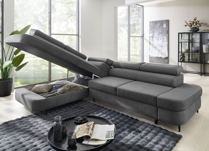 Polsterecken - Komfortable Polsterecke mit Funktion und Bettkasten, in Farbe BEIGE Ansicht 24