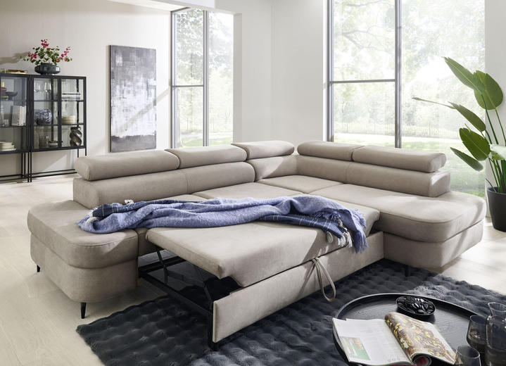Polsterecken - Komfortable Polsterecke mit Funktion und Bettkasten, in Farbe BEIGE Ansicht 2