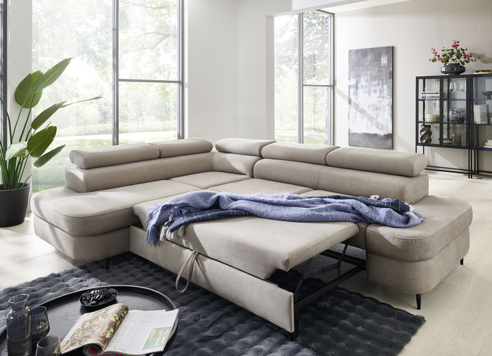 Polsterecken - Komfortable Polsterecke mit Funktion und Bettkasten, in Farbe BEIGE Ansicht 14