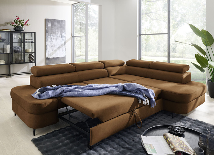 Polsterecken - Komfortable Polsterecke mit Funktion und Bettkasten, in Farbe BEIGE Ansicht 5