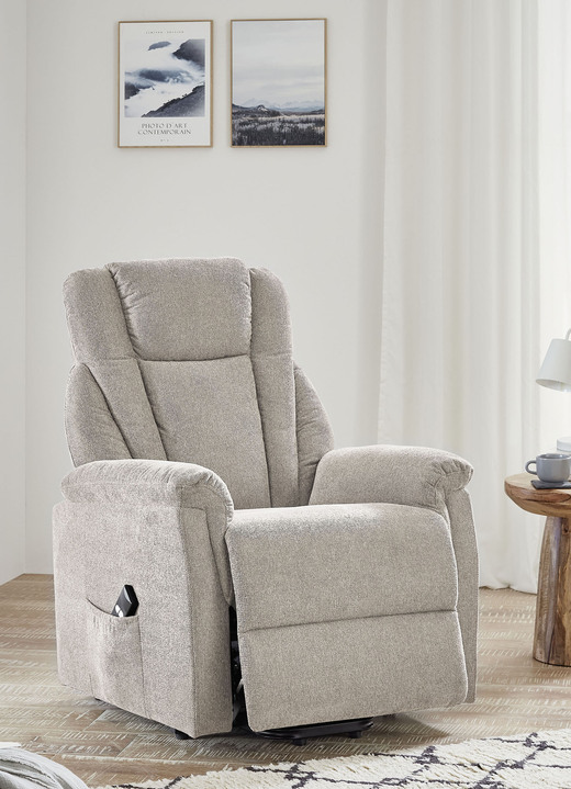 TV-Sessel / Relax-Sessel - Gemütlicher TV-Sessel mit Motor und Aufstehhilfe, in Farbe CREME Ansicht 1