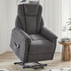 TV-Sessel / Relax-Sessel - Gemütlicher TV-Sessel mit Motor und Aufstehhilfe, in Farbe CREME – Farbe GRAU – Ansicht 2