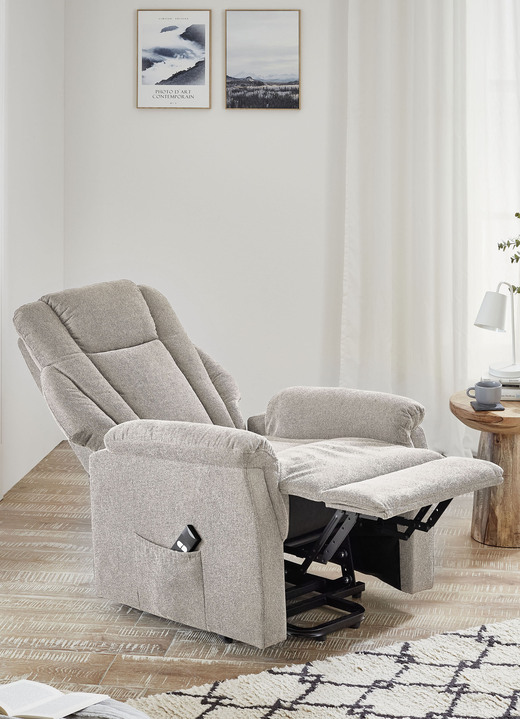 TV-Sessel / Relax-Sessel - Gemütlicher TV-Sessel mit Motor und Aufstehhilfe, in Farbe CREME Ansicht 3