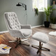 TV-Sessel / Relax-Sessel - Bequemer Relax-Sessel mit Hocker, in Farbe BEIGE – Farbe GRAU – Ansicht 2