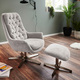 TV-Sessel / Relax-Sessel - Bequemer Relax-Sessel mit Hocker, in Farbe BEIGE – Farbe GRAU – Ansicht 1