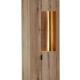 Vitrinen - Vitrine, 2-türig, mit LED-Beleuchtung und Softclose, in Farbe EICHE, in Ausführung Glas-/Holztür links – Farbe EICHE – Ansicht 2