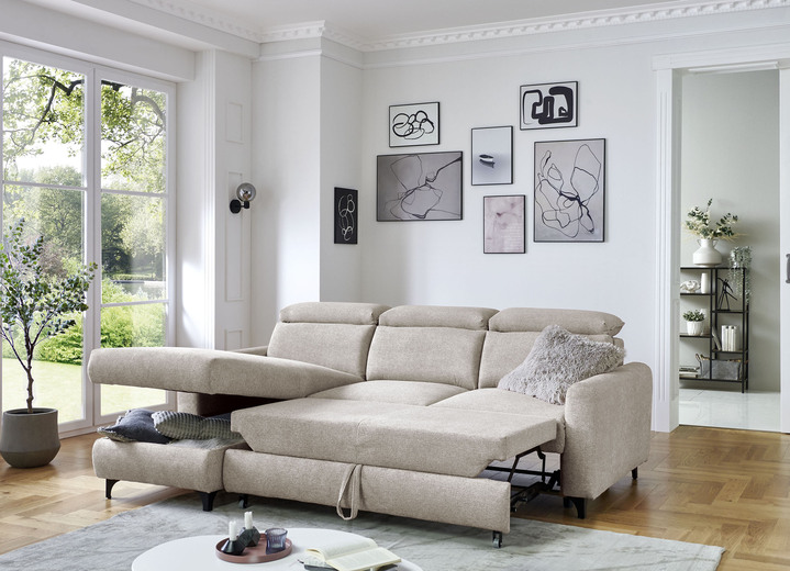 Polsterecken - Bequeme Polsterecke mit Bettfunktion, in Farbe CREME Ansicht 2
