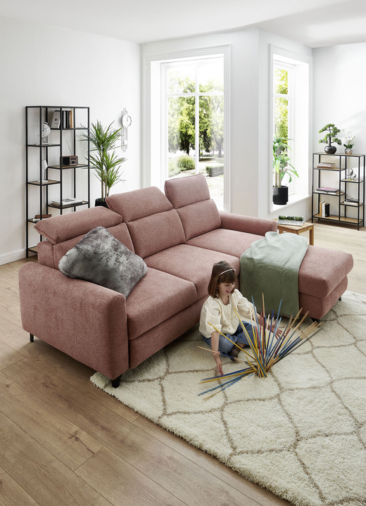 Polsterecken - Bequeme Polsterecke mit Bettfunktion, in Farbe ROSA Ansicht 1