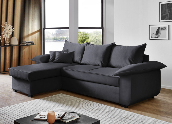 Polsterecken - Polsterecke mit Bettfunktion und Bettkasten, in Farbe CREME Ansicht 10