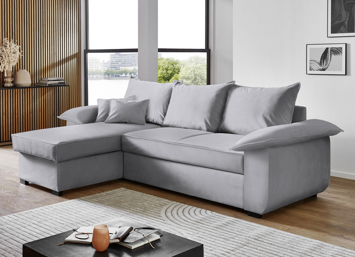 Polsterecken - Polsterecke mit Bettfunktion und Bettkasten, in Farbe CREME Ansicht 3