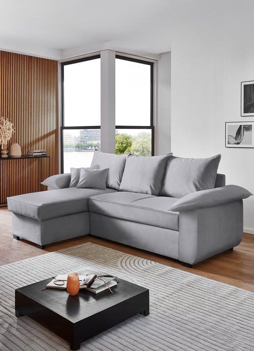 Polsterecken - Polsterecke mit Bettfunktion und Bettkasten, in Farbe CREME Ansicht 2