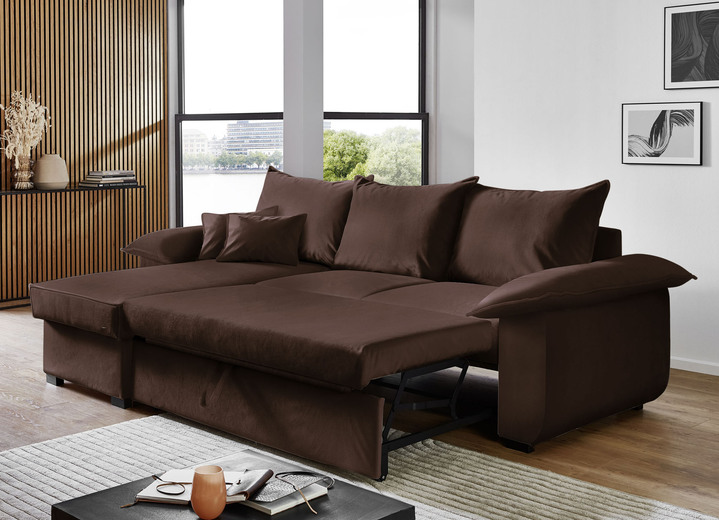 Polsterecken - Polsterecke mit Bettfunktion und Bettkasten, in Farbe CREME Ansicht 15