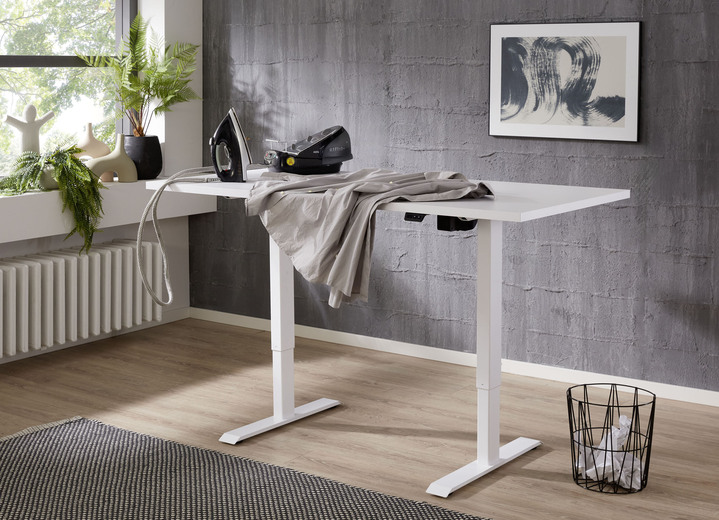 Büromöbel - Elektrisch höhenverstellbarer Schreibtisch, in Farbe ANTHRAZIT-ASTEICHE Ansicht 5