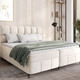 Boxspringbetten - Boxspringbett mit Bettkasten und Topper, in Farbe CREME – Farbe CREME – Ansicht 1