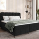 Boxspringbetten - Boxspringbett mit Bettkasten und Topper, in Farbe CREME – Farbe SCHWARZ – Ansicht 3