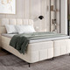 Boxspringbetten - Boxspringbett mit Bettkasten und Topper, in Farbe CREME – Farbe CREME – Ansicht 3