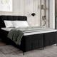 Boxspringbetten - Boxspringbett mit Bettkasten und Topper, in Farbe CREME – Farbe SCHWARZ – Ansicht 2