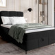 Boxspringbetten - Boxspringbett mit Bettkasten und Topper, in Farbe CREME – Farbe SCHWARZ – Ansicht 1