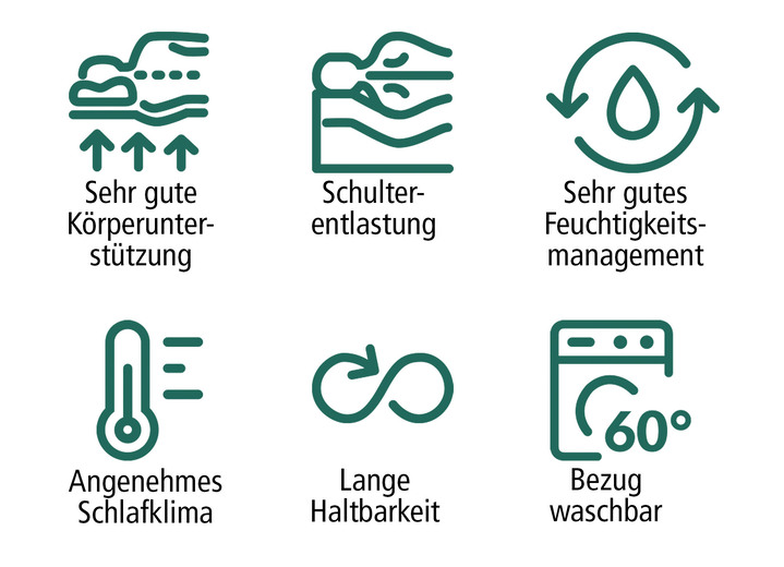 Matratzen & Topper - TESTSIEGER Mehrzonen-Matratze „max foam by fan“ Ansicht 6 Matratzen & Topper - TESTSIEGER Mehrzonen-Matratze „max foam by fan“, in Größe 130 (80/200 cm) bis 135 (140/200 cm), in Farbe  Ansicht 6