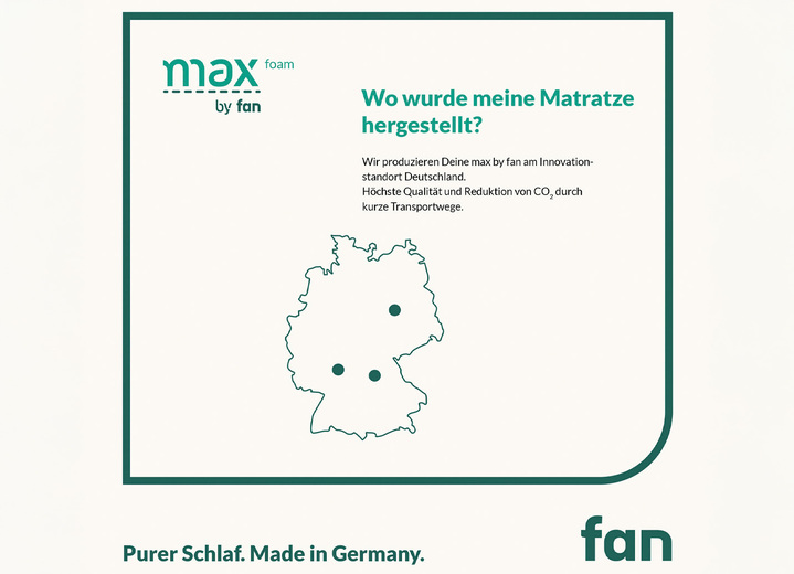 Matratzen & Topper - TESTSIEGER Mehrzonen-Matratze „max foam by fan“ Ansicht 5 Matratzen & Topper - TESTSIEGER Mehrzonen-Matratze „max foam by fan“, in Größe 130 (80/200 cm) bis 135 (140/200 cm), in Farbe  Ansicht 5