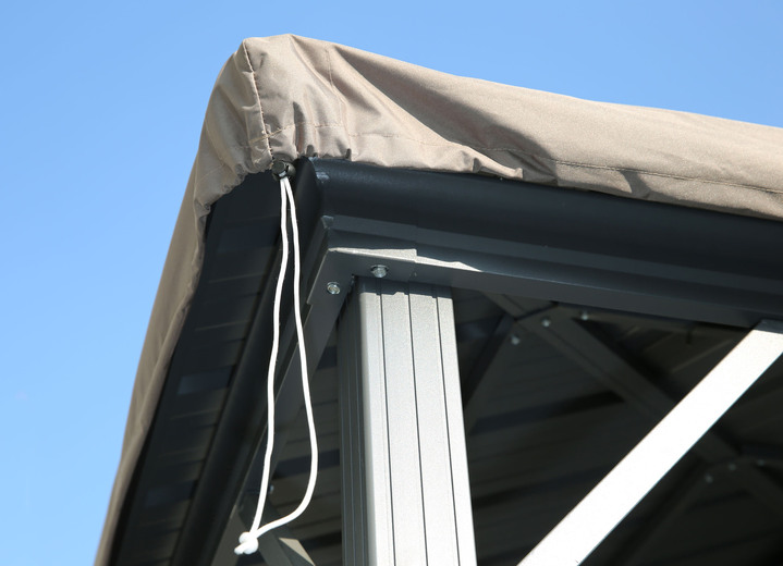 Pavillons - Schutzhaube als Winterabdeckung für Hardtop-Pavillon, in Farbe BEIGE-GRAU, in Ausführung für Hardtop-Pavillon 3x3 m Ansicht 1