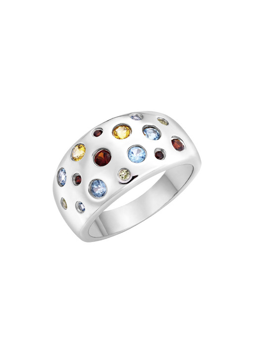 Ringe - Funkelnde Raffinesse: Damenring mit echten Edelsteinen, in Größe 160 bis 220, in Farbe  Ansicht 2