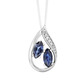 Anhänger - Eleganz in Tropfenform: Anhänger mit Saphir und 4 Brillanten, in Farbe  – Ansicht 2