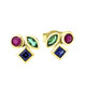 Ohrschmuck - Einzigartige Eleganz: Ohrstecker mit echten Edelsteinen, in Farbe  – Ansicht 2