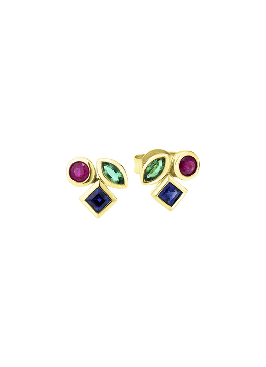Ohrschmuck - Einzigartige Eleganz: Ohrstecker mit echten Edelsteinen, in Farbe  Ansicht 2