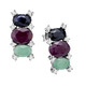 Ohrschmuck - Funkelnde Eleganz: Ohrstecker mit echten Edelsteinen, in Farbe  – Ansicht 2