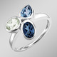 Ringe - Harmonie der Farben: Damenring mit Blautopasen und grünem Amethyst, in Größe 160 bis 220, in Farbe  – Ansicht 1