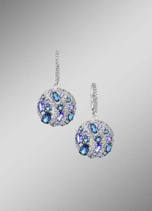 Ohrschmuck - Tanzende Eleganz für Ihre Ohren: Ohrringe mit echten Edelsteinen, in Farbe  Ansicht 1